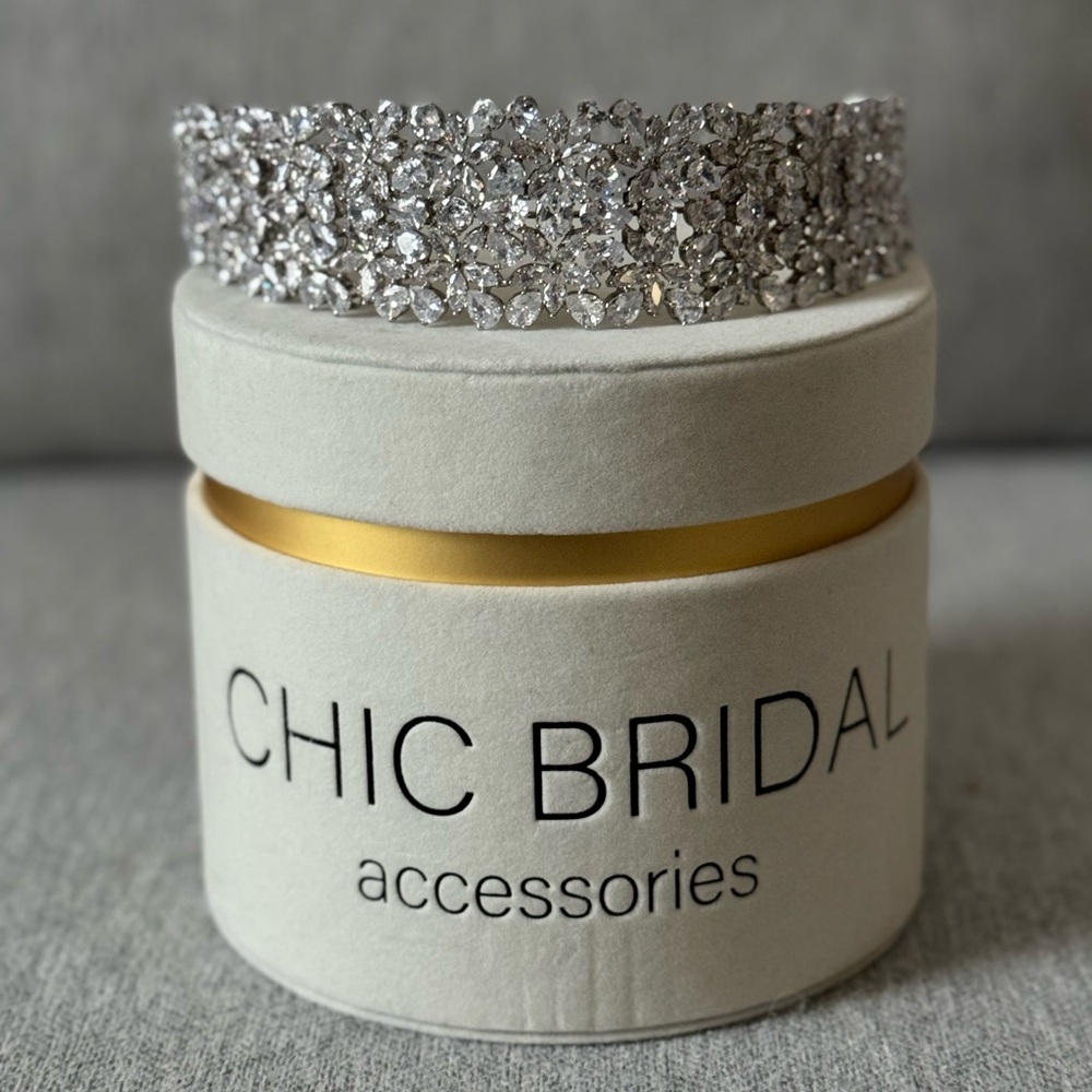 Wedding Bridal Silver Crystal Headband *brand new*